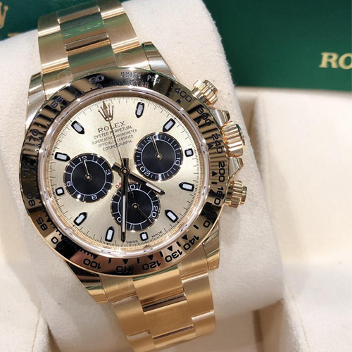 Rolex Daytona Oyster, 40 Mm, Full Gold With Black Chronographs