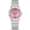 omega constellation ladies pink 28mm
