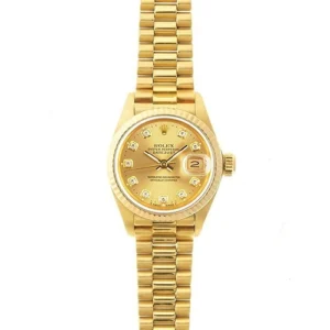 Rolex Date Just Full Gold Diamond 8866 Women