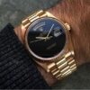 Rolex Yellow Gold Onyx Day-Date Watch