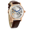 Patek Philippe Automatic Rose Gold Transparent Dial Leather Strap