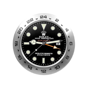 Rolex Submarine Wall Clock Silver And Black