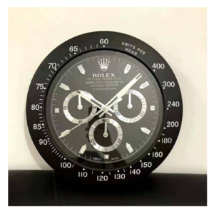 Rolex Submarine Wall Clock Black Dial Silver Chrono