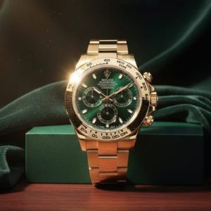 Rolex Daytona Oyster, 40 Mm, Full Gold With Green Dial