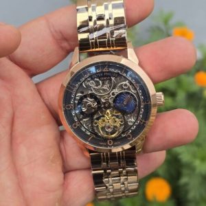 Patek Philipe Skeleton Moon Phase Watch Mechanical