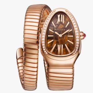 Bvlgari Rose gold Serpenti Tubogas Watch Brown