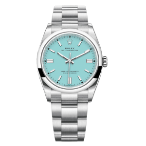 Rolex oyster perpetual turquoise blue dial 279