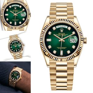 Rolex Yellow Gold Green Dial 212