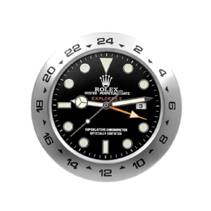 Rolex Submarine Wall Clock Silver And Black