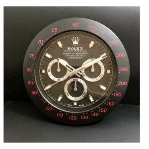 Rolex Submarine Wall Clock Full Black Red
